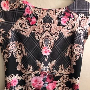 Floral print midi dress